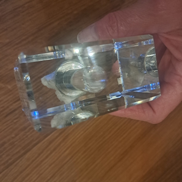 Gorgeous NWOT Crystal W/Quartz Top Luxury Refillable Perfume Bottle/ Decanter - Picture 7 of 10